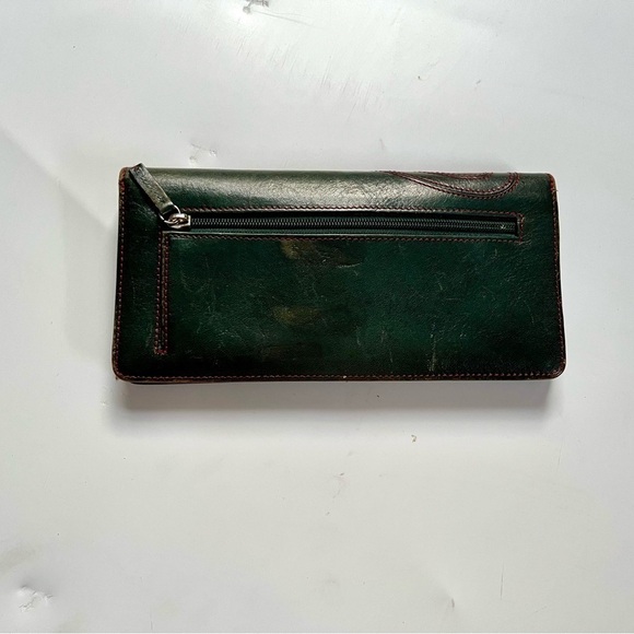 FUNKY VINTAGE GREEN AND RED WALLET - Picture 3 of 11